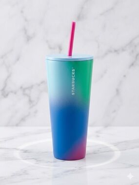 Starbucks Summer 2023 Technicolor Paint Stainless Steel Venti Cold Cup Tumbler